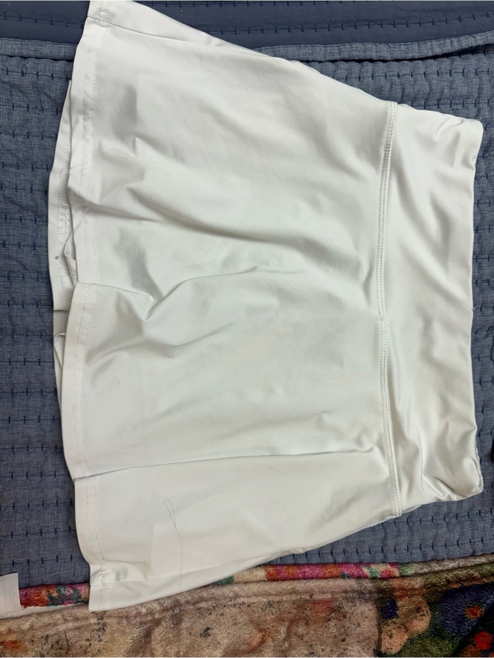 SHEIN White Mini Skort with Built-In Shorts